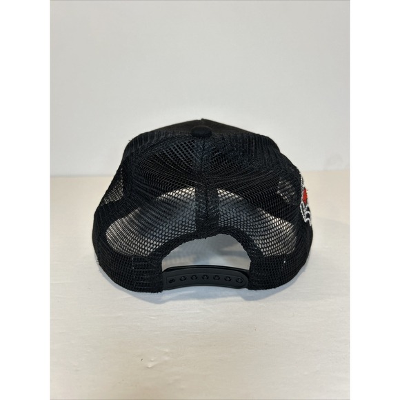 Versatile is Rare Rhinestone Black Spiderweb Heart Trucker Hat Cap One Size Used - Picture 4 of 7